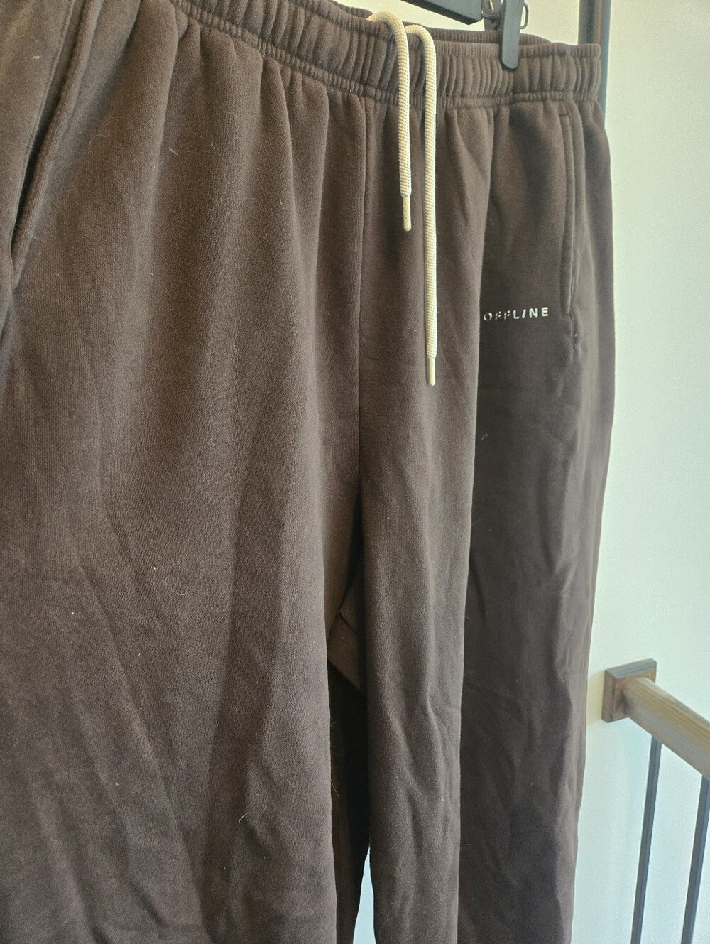 Aerie OFFLINE Brown Fleece Baggy Fit Jogger Sweatpants XL Women - Picture 3 of 6